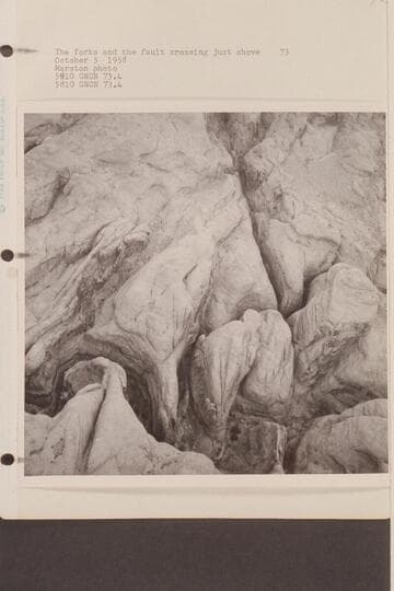 The forks and the fault crossing just above 73