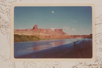 Down in Labyrinth Canyon from about Mile 36 showing the end of Steer Mesa