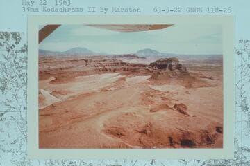 Southern end of Hall Mesa, Mt. Hillers and the little Rockies in distance