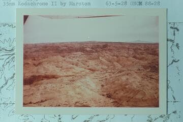 Up the east side of Stevens Canyon from east of Butte 5097.  The knoll at upper right is Cliff VABM 6745