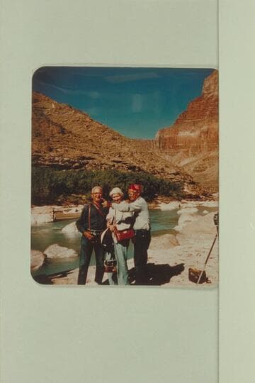 Herm Ressenger at right.  Gussie and Herb Schlosser.  Mouth of the Little Colorado River