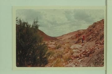 Judy on the trail in canyon of the Paria