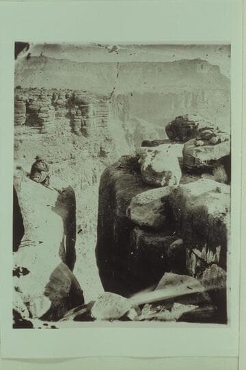 Stereo No. 14.  The Northern wall of the Grand Canon of the Colorado.  Near the foot of Toroweap Valley