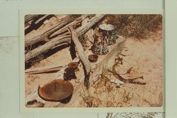 Old camp gear at Mile 69.7 left bank