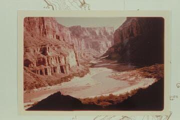 Down from below the cliff dwellings at nancoweap