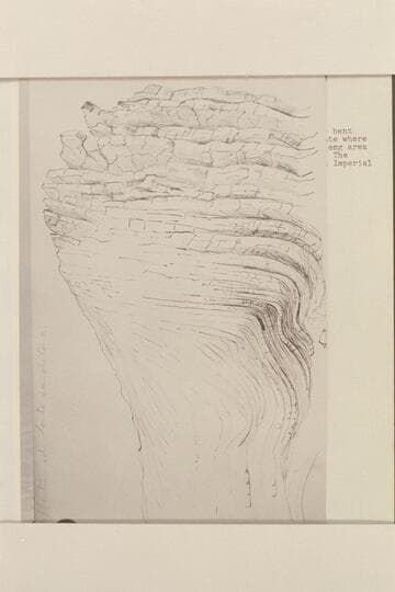 Upturned Tonto Sandstone.  Original sketch by B. L. Young