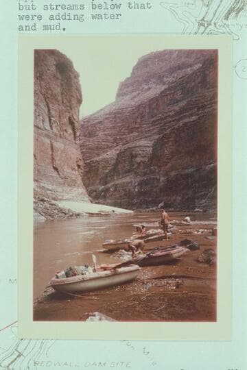 Sportyaks landed above the fan at the mouth of Shinumo Canyon or 29 Mile Canyon, Mile 29.1