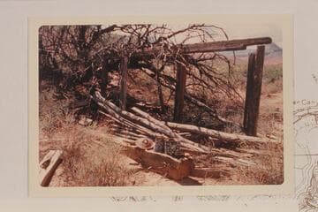 Remains of cabin at Mile 69.7 left bank, Grand Canyon