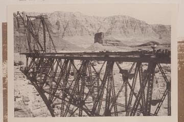 Navajo Bridge under construction