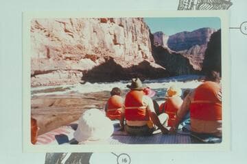 Downriver at head of Houserock Rapid.  Mile 16.95