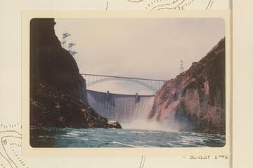 Glen Canyon Dam spilling water for the June 1965 cruise
