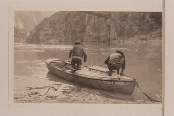 The Pathe-Bray skiff "Bright Angel" at Bright Angel Creek