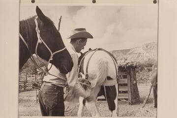 Tom Daly couples the string- Navajo Mountain Trading Post