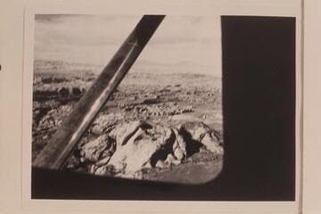 Cha Butte at bottom.  San Juan River crossing center.  Glen Canyon and the Henry Mountains upper right