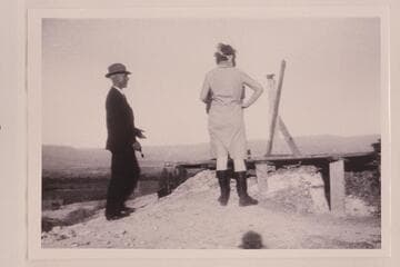 Dave Rust.  Print shown to Dave 1955, Oct. but Dave did not identify the figure at right