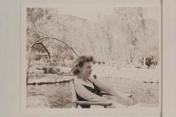 Doris Nevills at the pool at Phantom Ranch