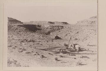 Drilling for oil in the San Juan Oil Field.  Mexican Hat; Goodridge.  Arcola Pumping Plant Supplying the Field with Oil