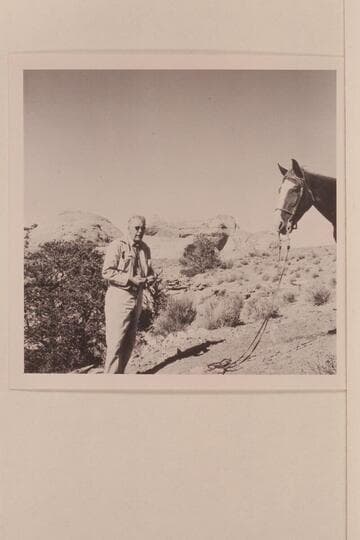 John Doerr near the trail to Rainbow Bridge.  Cha Butte in the background