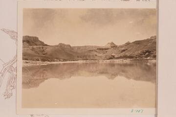 Down river from above Unkar Rapid at about Mile 71.8, about noon