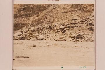 Rapid at mouth of 22 Mile Wash.  A boatman is visible at center