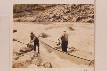 Dusty Dozen lining 21 Mile Rapid.  Frazier is in the skiff