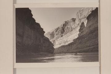 During cruise from Potash to lower end of Narrow Canyon.Written on back is "or this could be your overhang,"referring to overhang at 1836 D.Julien inscription.The overhang at left is probably the lower end of the one at the inscription