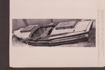 Boat attributed to Powell in U. S. Museum West Court, Smithsonian Museum of Natural History.  The boat appears to be the "Grand," which was used by the USGS in the Grand Canyon survey of 1923