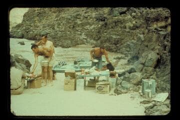 Breakfast at switching yard camp