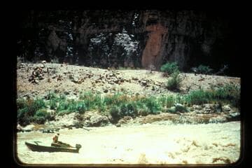 "June Bug" half way in Lava Falls, Mile 79.5