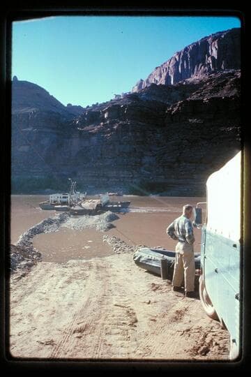 Hite ferry with flooded approach, 9000+ cfs