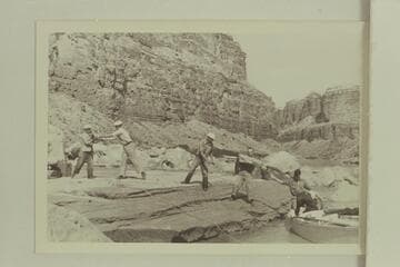 Portage of dunnage at Badger Creek- Caltech party