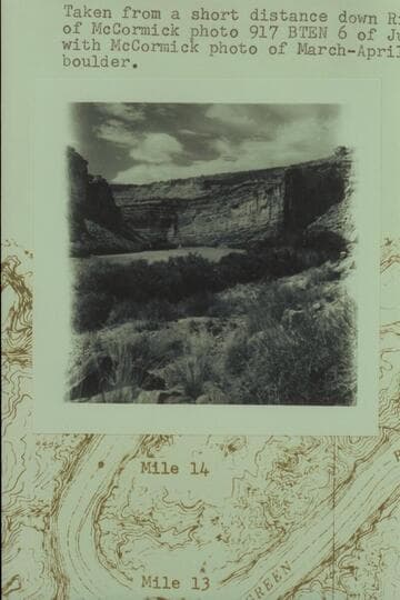 Up from left bank of Stillwater Canyon at about Mile 10.8