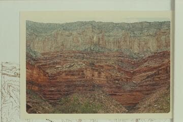 Route through Supai ledges on west side of Royal Arch Creek