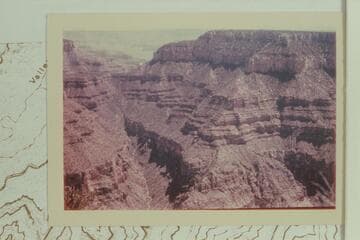 Arm of Dragon Creek and saddle at Shiva Temple.  Possible two routes through Redwall