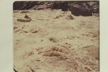 John Harper in the sadiron "Mexican Hat III."  Horn Creek Rapid