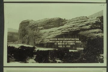 Green River Investigation:  Lower End of Steamboat Rock at Mouth of Yampa