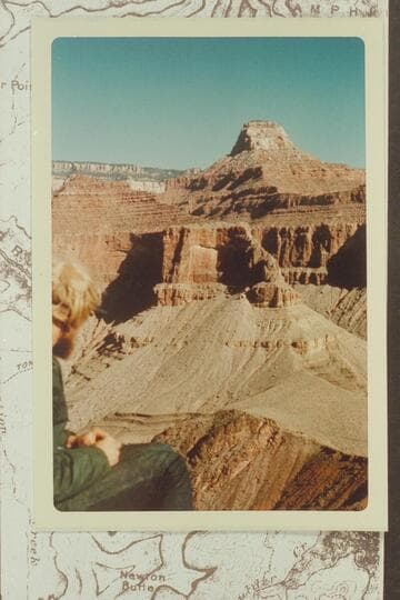 Ellis and Hafterson.  Al looking across Phantom Canyon at Buddha