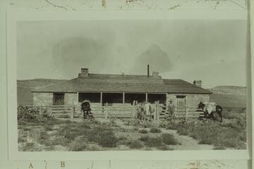 House Rock ranch house of the Grand Canyon Cattle Company.  From the Waller collection