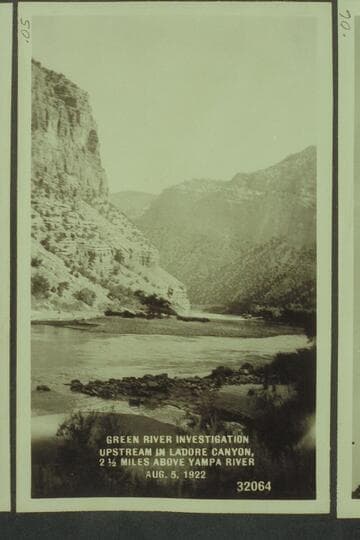 Green River Investigation:  Upstream in Ladore Canyon, 2 1/2 Miles above Yampa River