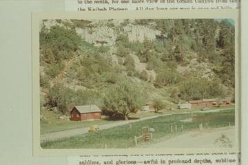 Buildings at Big Springs, west side of Kaibab.  Probably on route taken by Powell, Hamblin, and Chuar in 1870