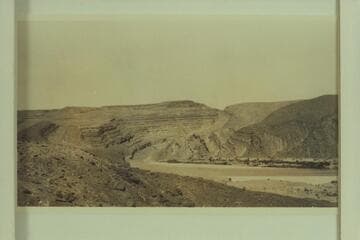 Entrance to San Juan Canyon just below mouth of Chinle Creek, looking southwest.  Goodridge Formation produces canyon walls