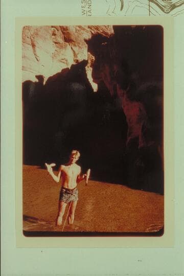 Ulrich Martins with trout caught in lagoon at mouth of Havasu Creek