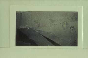 Names painted on the wall 41.5 miles below Green River, approximately Mile 75.5