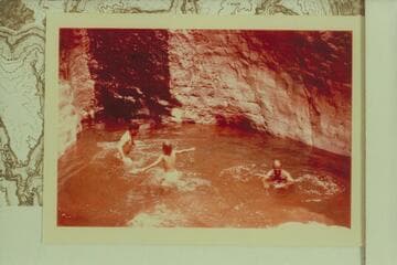 Pool in side canyon shortly below mouth of Cottoonwood Canyon