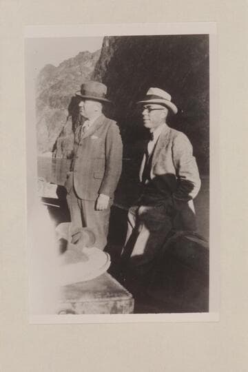 Senator Scrugham and Elwood Mead, Boulder Canyon Dam Site