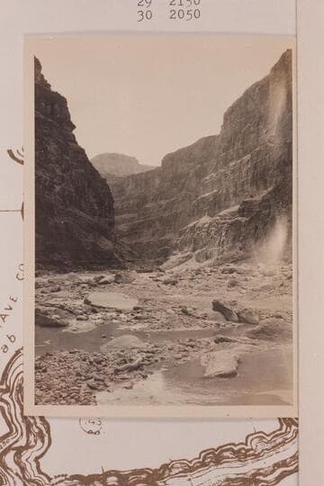 Downriver from mouth of Kanab Creek Canyon.  Noon