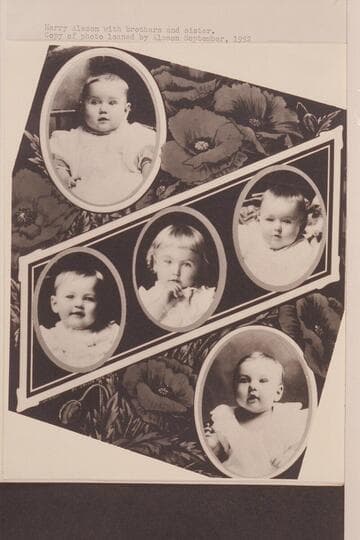 Harry Aleson with brothers and sisters.  All born at Waterville, Iowa