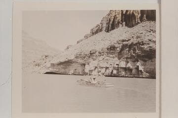 Zoe and Joe Desloge at the oars.  Near Emory [sic] Falls