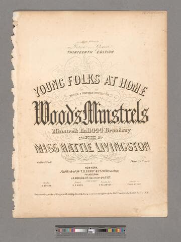 The young folks at home / written by Frank Spencer ; music by Miss Hattie Livingston