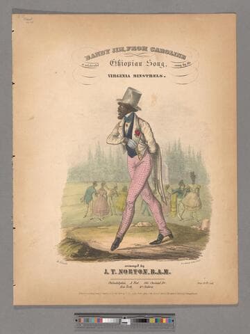 Dandy Jim from Caroline : a celebrated Ethiopian song : sung by the Virginia Minstrels / arranged by J. T. Norton